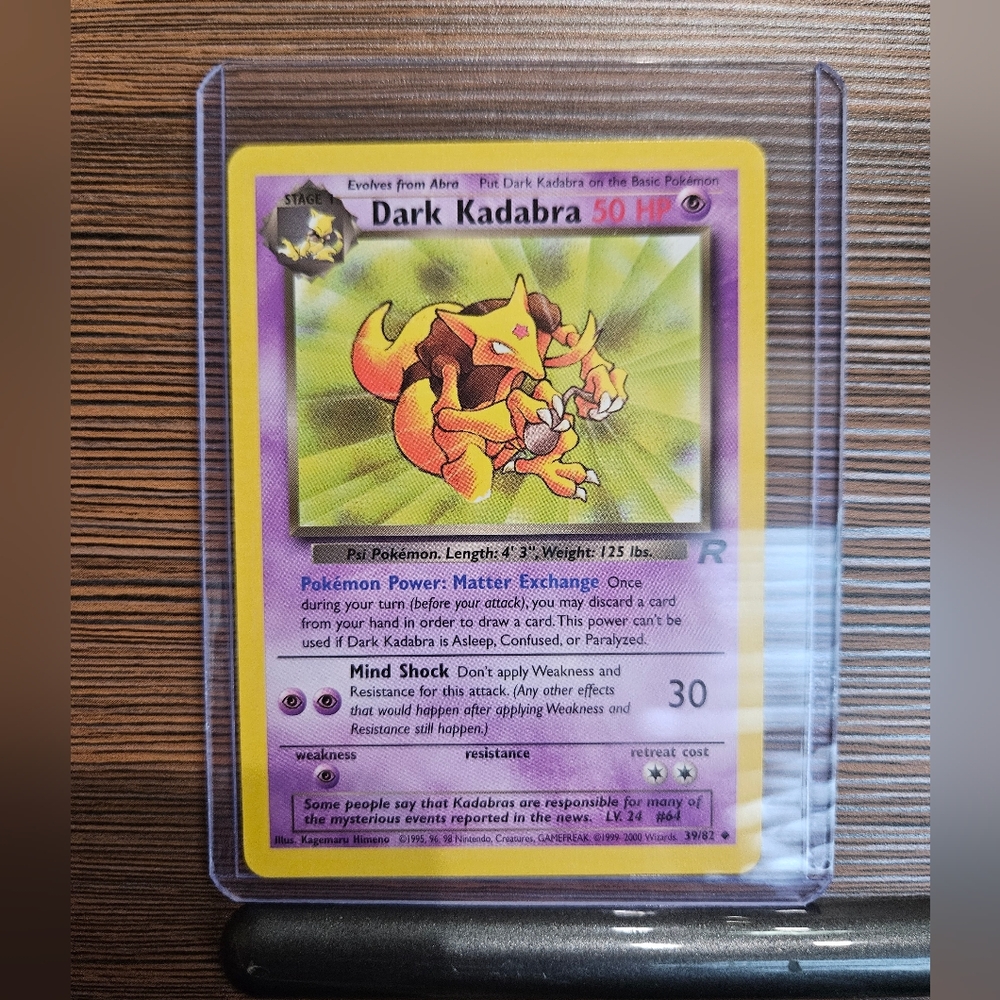 Dark Kadabra 39/82 Rocket Pokemon Trading Card